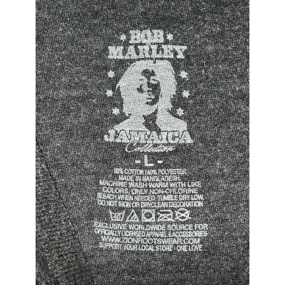 Bob Marley and The Wailers Gray Short Sleeve Shirt Size L Jamaica Collection - Picture 3 of 8